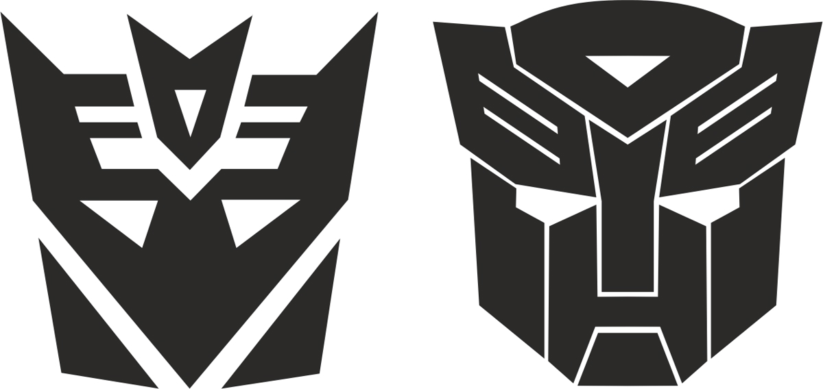 طرح برچسب های ترانسفورماتور مناسب برای استفاده در دستگاه های cnc چوب و cnc لیزر - transformers stickers decals cdr file