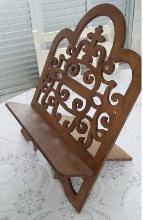 طرح پایه کتاب مذهبی مناسب برای استفاده در دستگاه های cnc چوب و cnc لیزر - religious book stand cdr file