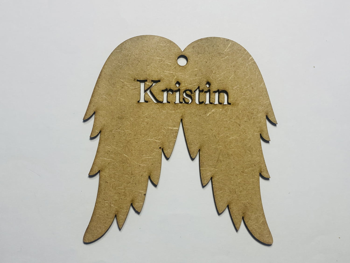 طرح بال فرشته برای تزیین کریسمس مناسب برای استفاده در دستگاه های cnc چوب و cnc لیزر - laser cut angel wings christmas ornament cdr file