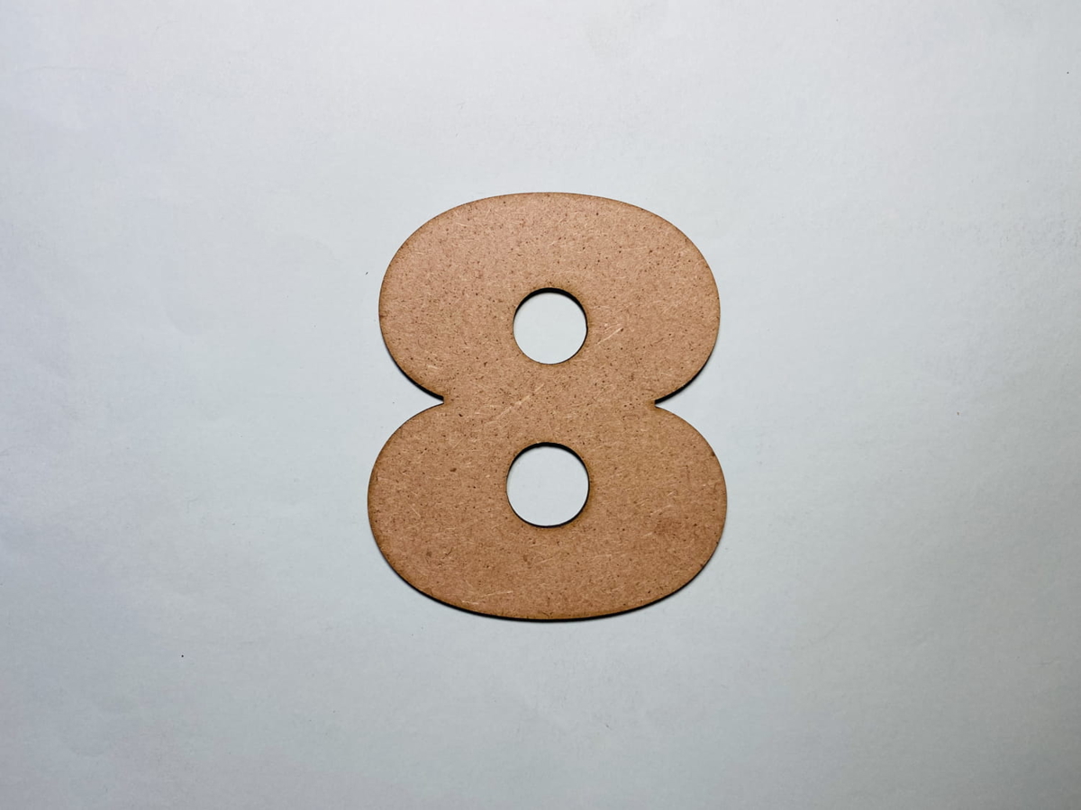 طرح چوب شماره 8 مناسب برای استفاده در دستگاه های cnc چوب و cnc لیزر - laser cut wood number 8 cutout number eight shape cdr file