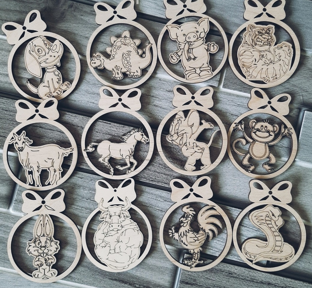 طرح نمادهای تزئینی سال نو چینی مناسب برای استفاده در دستگاه های cnc چوب و cnc لیزر - laser cut decorative chinese new year symbols cdr file