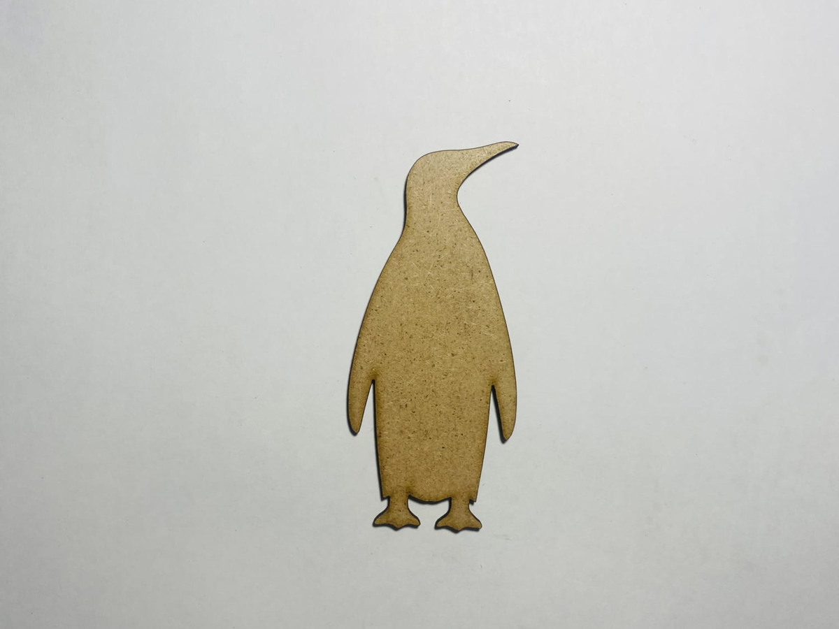 طرح پنگوئن امپراتور چوبی ناتمام مناسب برای استفاده در دستگاه های cnc چوب و cnc لیزر - laser cut emperor penguin wooden cutout unfinished craft cdr file