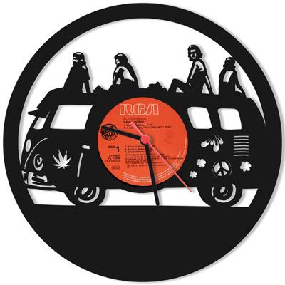 طرح ساعت دیواری طرح هیپی مناسب برای استفاده در دستگاه های cnc چوب و cnc لیزر - wall clock hippie dxf file