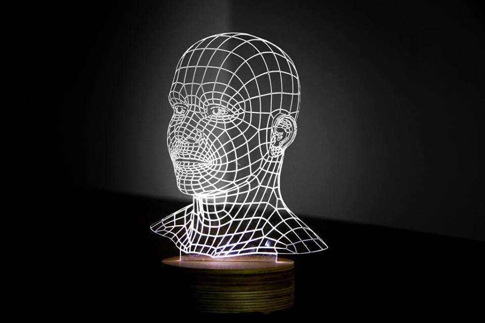 طرح چراغ شب سه بعدی مناسب برای استفاده در دستگاه های cnc چوب و cnc لیزر - 3d night light ai file