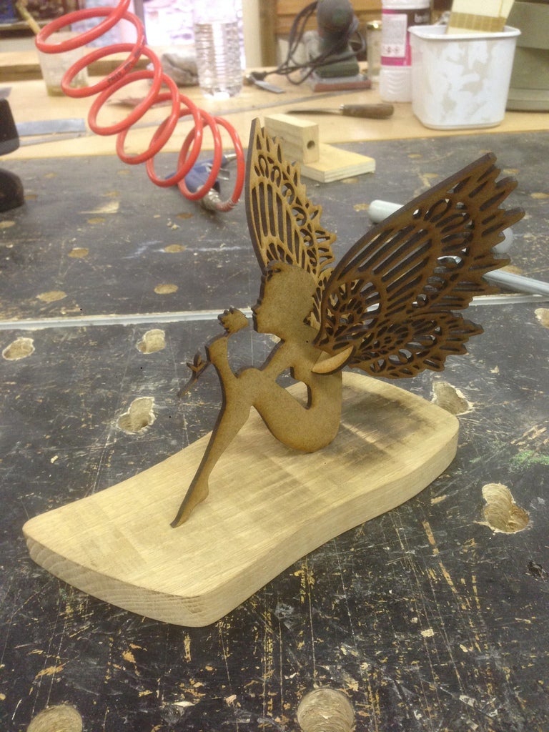 طرح ام دی اف پری به ضخامت 3 میلی متر مناسب برای استفاده در دستگاه های cnc چوب و cnc لیزر - laser cut fairy mdf 3mm ai file