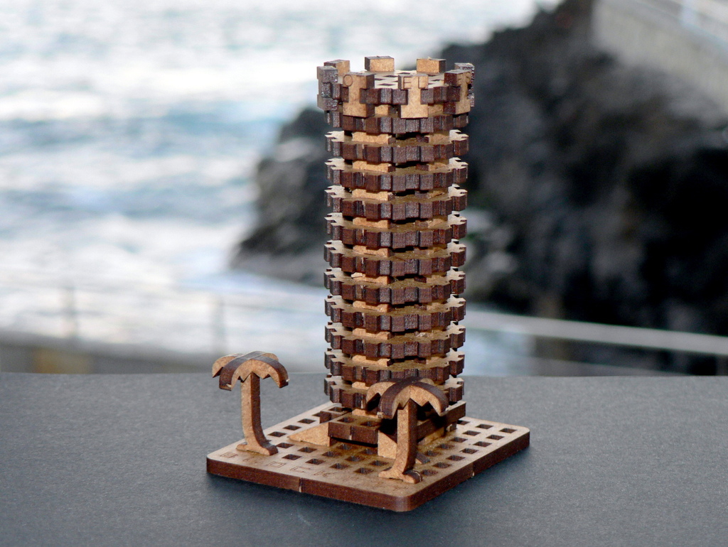 طرح بلوک چوبی هتل اسباب بازی دون خوان با ضخامت 3 میلی متر مناسب برای استفاده در دستگاه های cnc چوب و cnc لیزر - laser cut wooden block toy hotel don juan 3mm cdr file