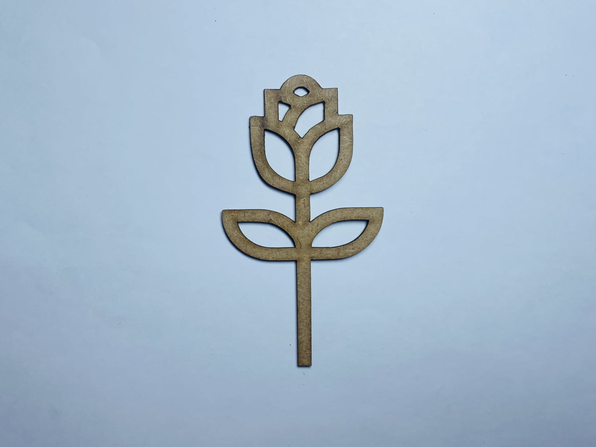 طرح گل چوبی ناتمام مناسب برای استفاده در دستگاه های cnc چوب و cnc لیزر - laser cut unfinished flower wood cutout cdr file
