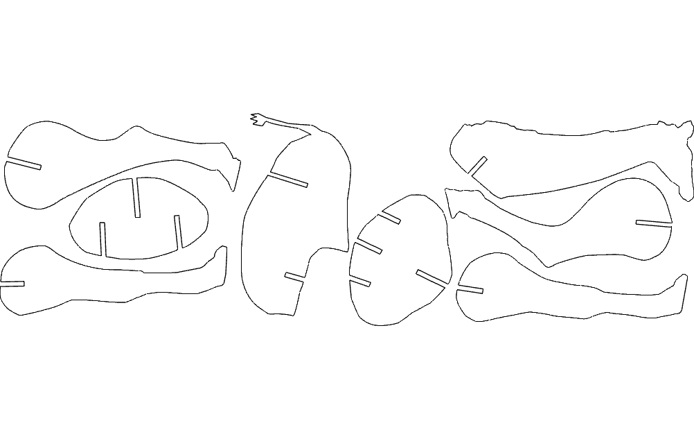 طرح زرافه مناسب برای استفاده در دستگاه های cnc چوب و cnc لیزر - giraffe dxf file