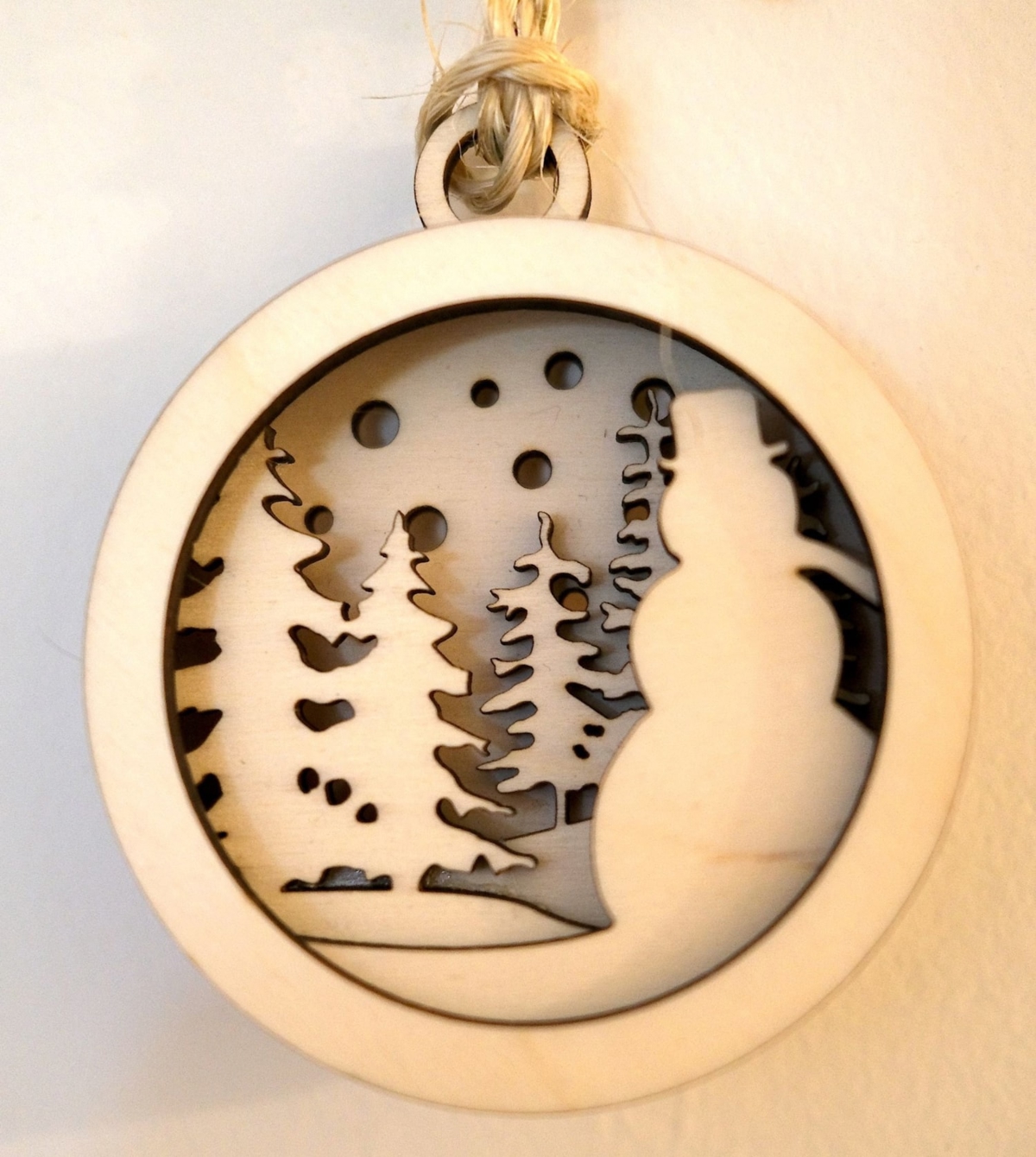 طرح لایه باز تزئینات کریسمس مناسب برای استفاده در دستگاه های cnc چوب و cnc لیزر - laser cut layered christmas ornament svg file