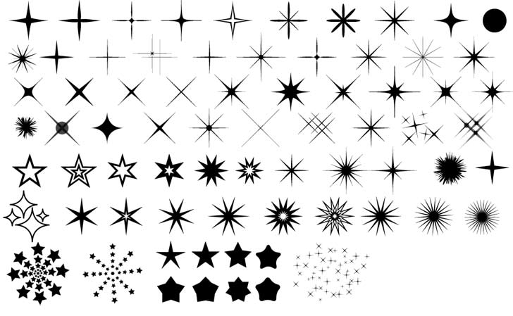 طرح فایل وکتور مجموعه ستاره ها . مناسب برای استفاده در دستگاه های cnc چوب و cnc لیزر - stars vector set eps file