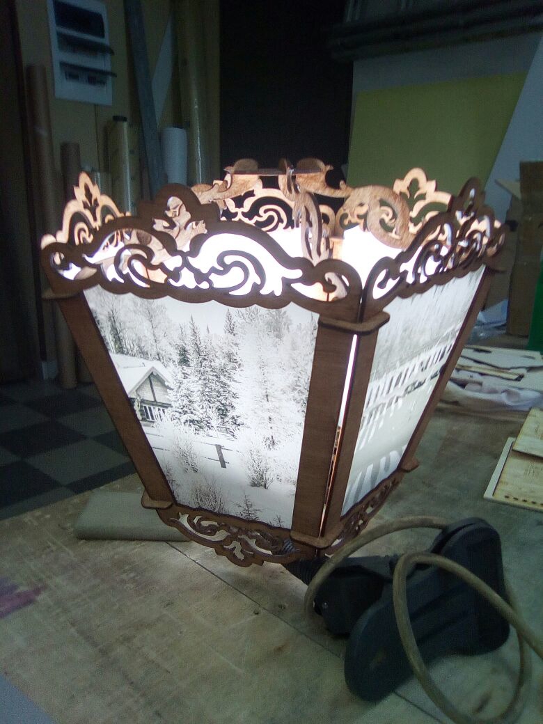 طرح چراغ تزئینی چوبی مناسب برای استفاده در دستگاه های cnc چوب و cnc لیزر - laser cut wooden decorative lamp cdr file