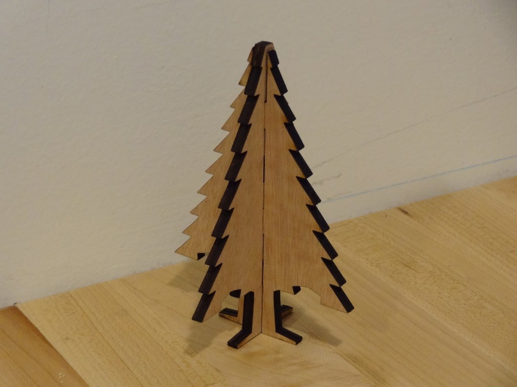 طرح درخت کریسمس با مناسب برای استفاده در دستگاه های cnc چوب و cnc لیزر - laser cut christmas tree ornament plywood dxf file