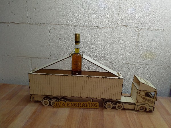 طرح جعبه کادو چوبی طرح ماشین مناسب برای استفاده در دستگاه های cnc چوب و cnc لیزر - laser cut wooden gift box truck cdr file