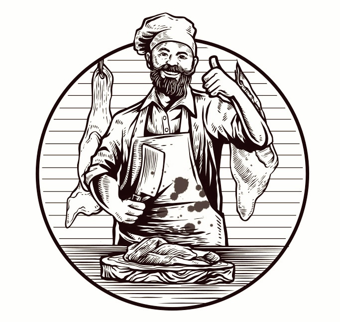 طرح برش و حکاکی لیزری پوستر قصابی مناسب برای استفاده در دستگاه های cnc چوب و cnc لیزر - laser cut engrave butcher poster cdr file