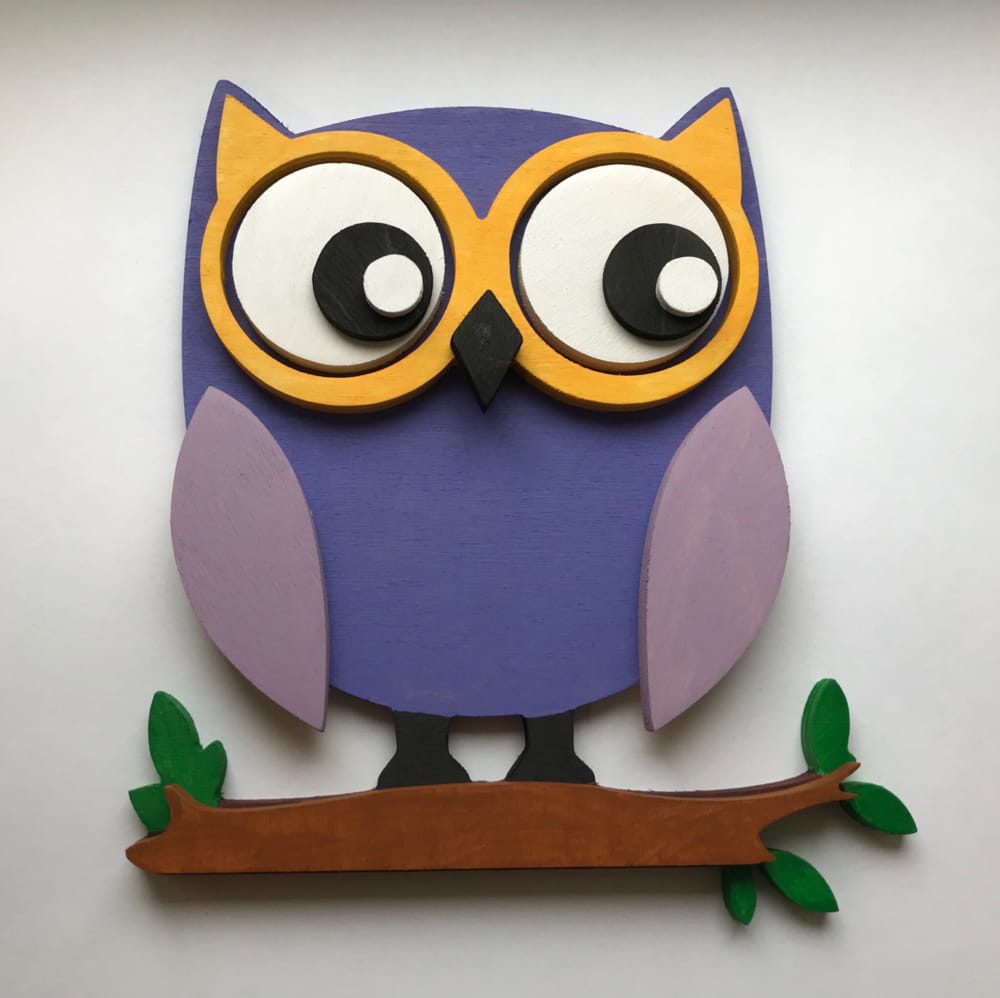 طرح تزیین دیوار جغد مناسب برای استفاده در دستگاه های cnc چوب و cnc لیزر - laser cut owl wall decor cdr file