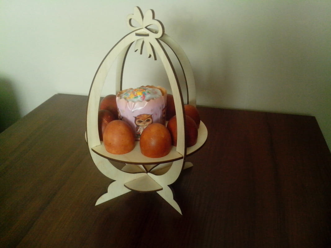 طرح جا تخم مرغ چوبی عید پاک مناسب برای استفاده در دستگاه های cnc چوب و cnc لیزر - laser cut wood easter egg holder cdr file