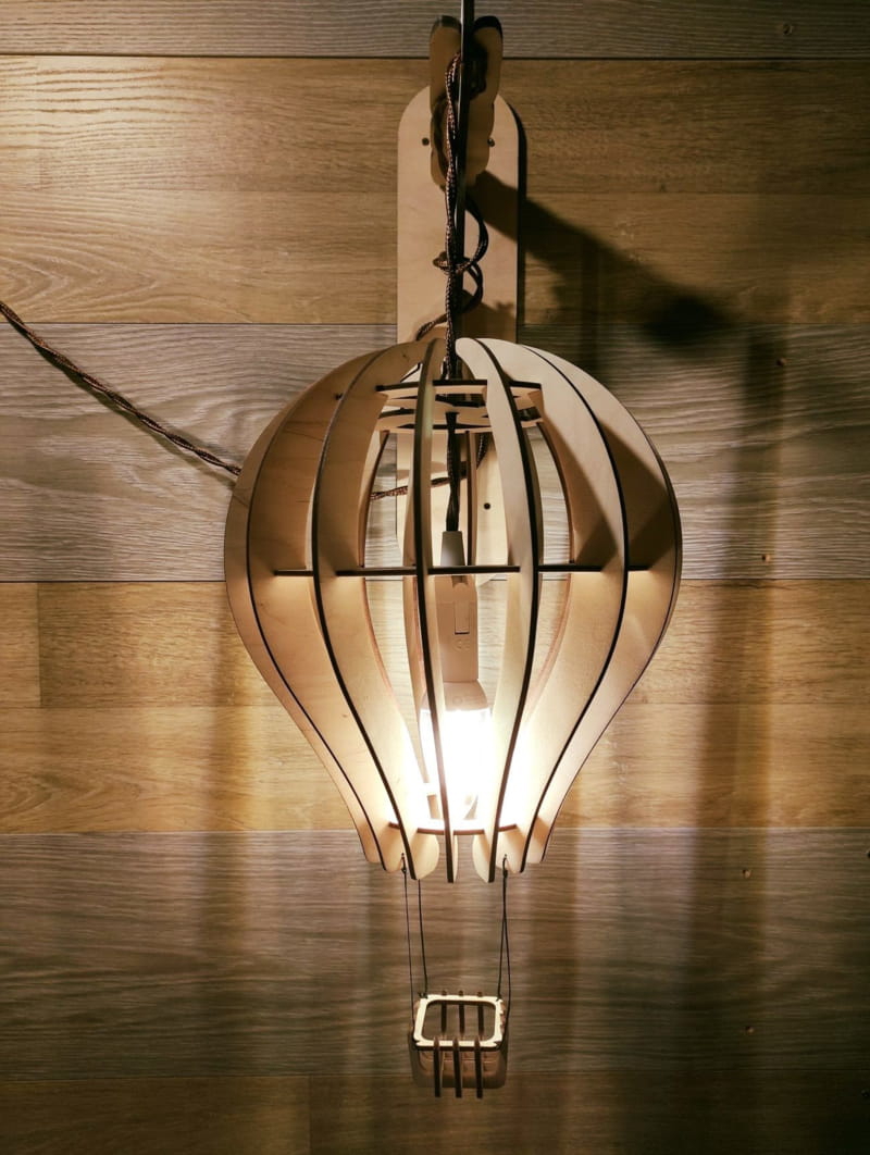 طرح لامپ بادکنکی مناسب برای استفاده در دستگاه های cnc چوب و cnc لیزر - laser cut balloon lamp cdr file