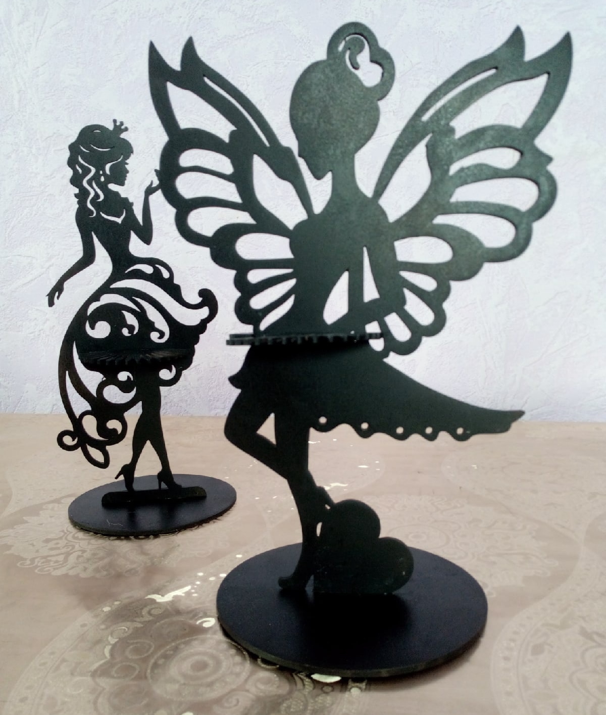 طرح جا دستمال کاغذی طرح پری زیبا مناسب برای استفاده در دستگاه های cnc چوب و cnc لیزر - laser cut beautiful fairy napkin holder cdr file