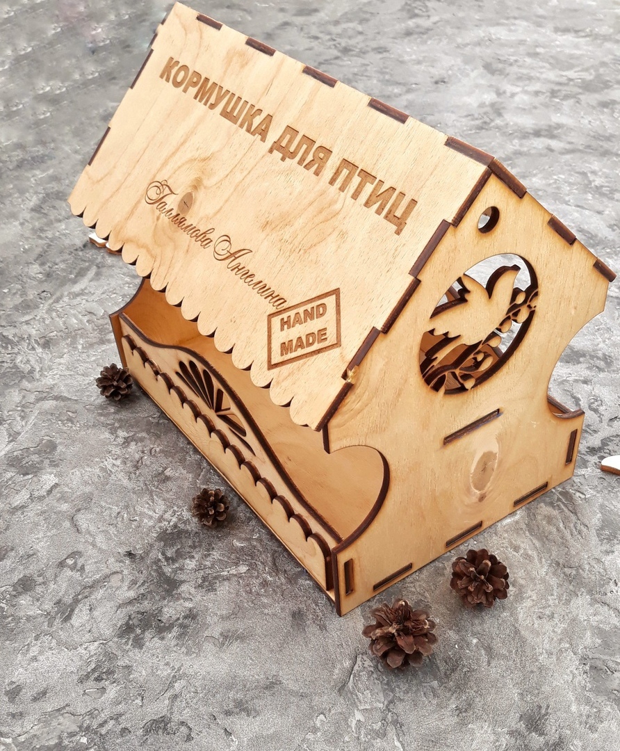 طرح برش دانه دان پرندگان مخصوص لیزر مناسب برای استفاده در دستگاه های cnc چوب و cnc لیزر - laser cut bird feeder template cdr file