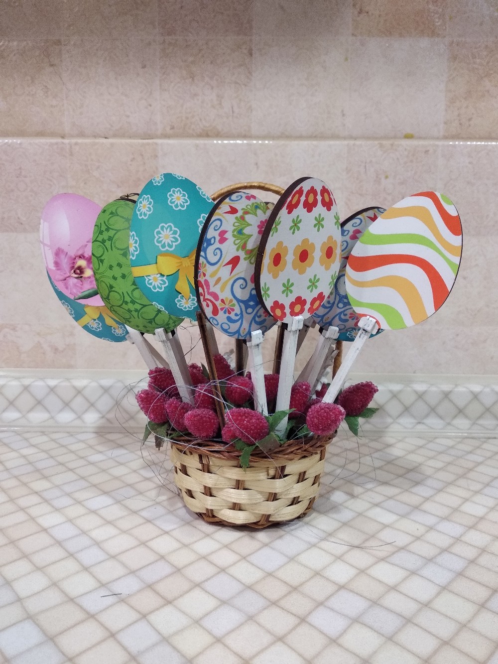 طرح تزئینات عید پاک تخته سه لا مناسب برای استفاده در دستگاه های cnc چوب و cnc لیزر - laser cut easter toppers plywood cdr file