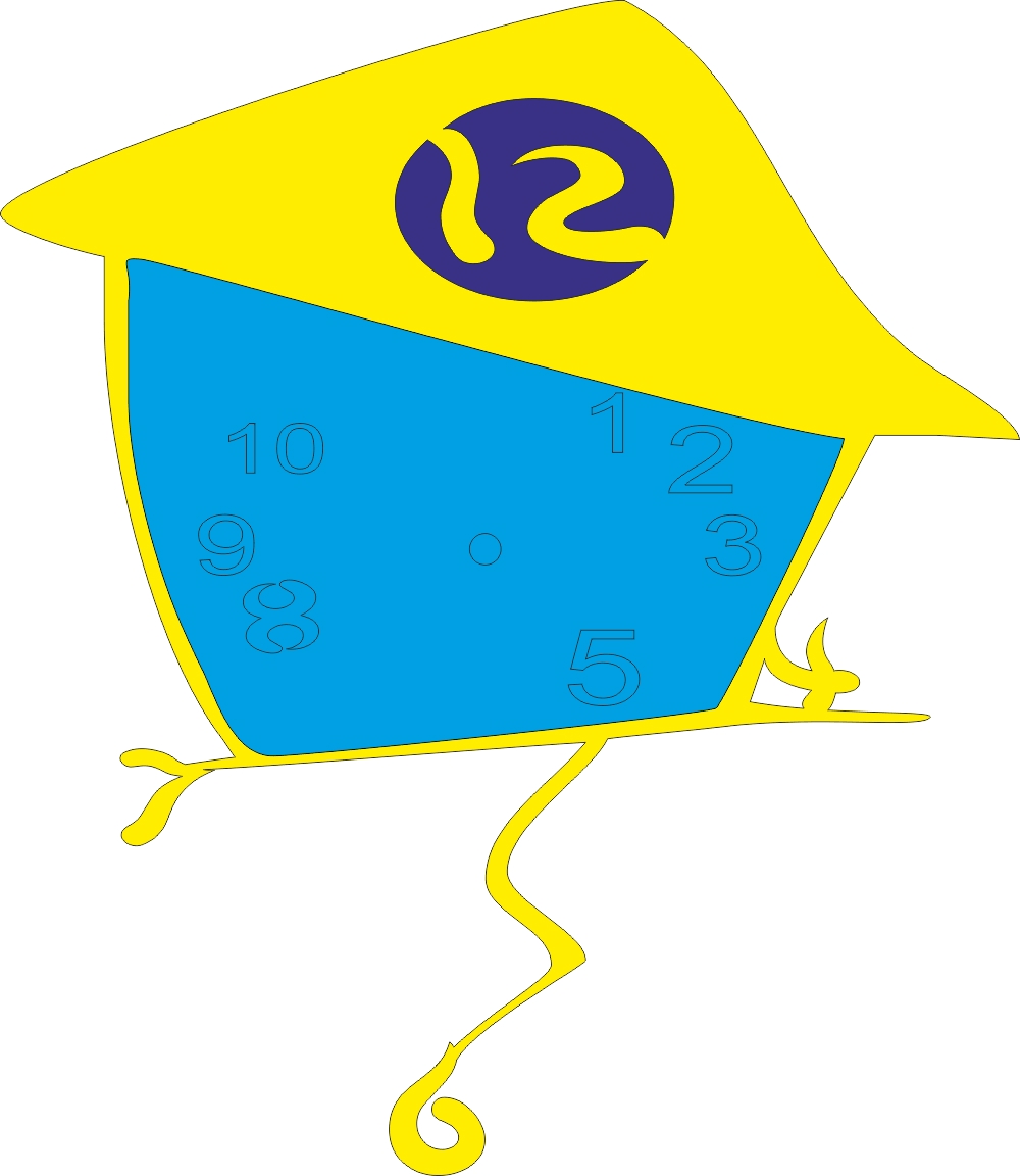 طرح ساعت اتاق کودک مناسب برای استفاده در دستگاه های cnc چوب و cnc لیزر - laser cut kids room clock template cdr file