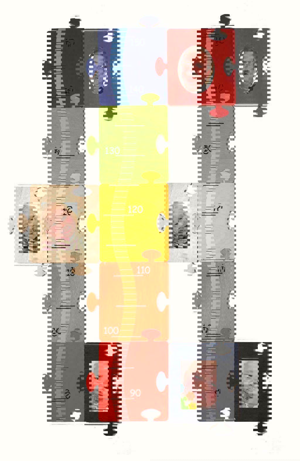 طرح جدول ارتفاع قاب عکس پازل ، مناسب برای استفاده در دستگاه های cnc چوب و cnc لیزر - laser cut jigsaw puzzle photo frame height chart cdr file