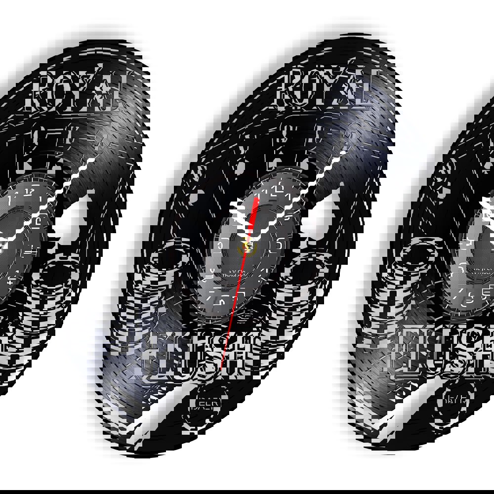 طرح ساعت دیواری پوکر رویال فلاش لیزری مخصوص بازی پوکر رویال فلاش و صفحه وینیل مناسب برای استفاده در دستگاه های cnc چوب و cnc لیزر - laser cut royal flush poker wall clock card games vinyl record wall decor cdr file