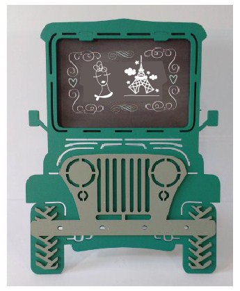 طرح قاب عکس جیپ مناسب برای استفاده در دستگاه های cnc چوب و cnc لیزر - laser cut jeep picture frame cdr file