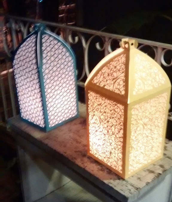 طرح فانوس کاغذی طرح اسلیمی مناسب برای استفاده در دستگاه های cnc چوب و cnc لیزر - laser cut paper arabesque lantern dxf file
