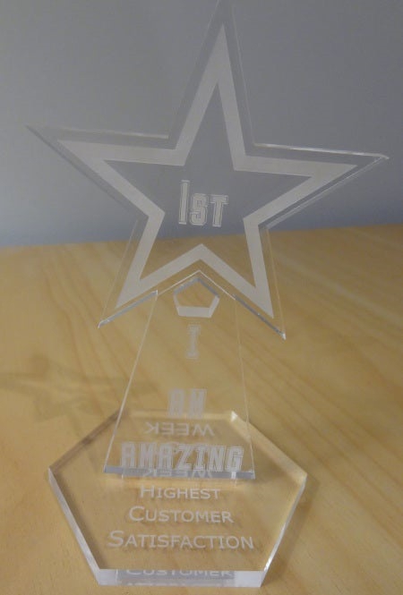 طرح تندیس جایزه اکریلیک ستاره مناسب برای استفاده در دستگاه های cnc چوب و cnc لیزر - laser cut star acrylic award trophy dxf file