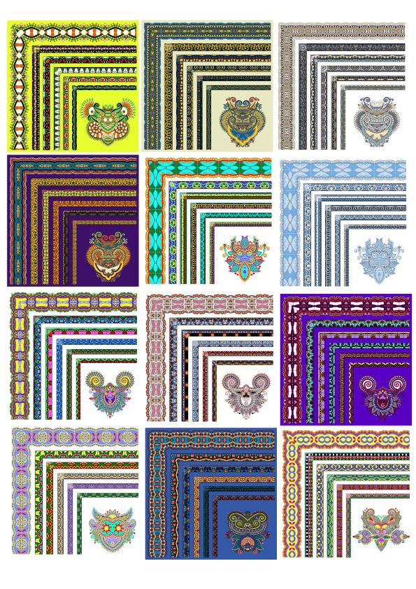 طرح المان های گوشه دکور مناسب برای استفاده در دستگاه های cnc چوب و cnc لیزر - decor corner elements cdr file