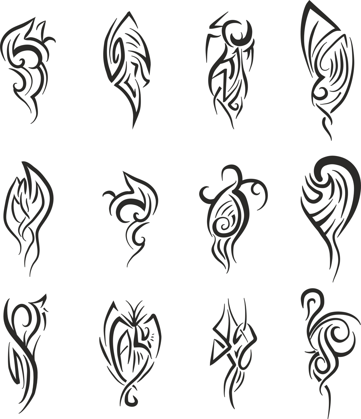 طرح مجموعه وکتور قبیله‌ای مناسب برای استفاده در دستگاه های cnc چوب و cnc لیزر - tribal vector set cdr file