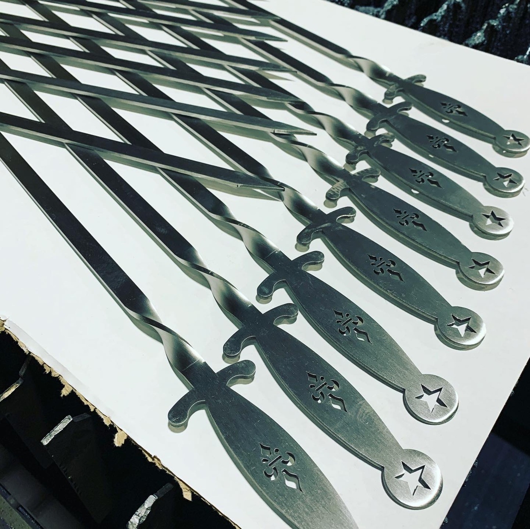 طرح سیخ کباب نرده استیل ضد زنگ 3 میلی‌متری مناسب برای استفاده در دستگاه های cnc چوب و cnc لیزر - Design and vector for CNC machine