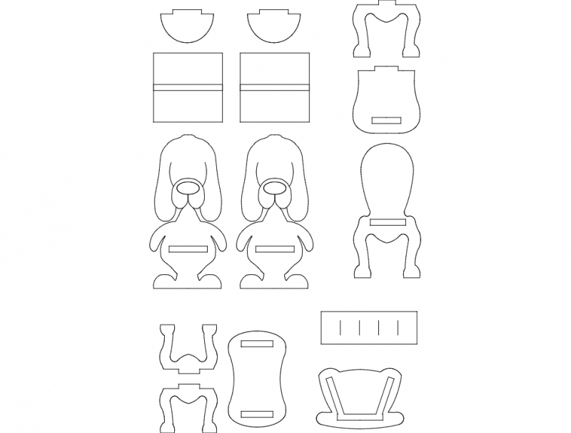 طرح اسباب‌بازی مینیاتور مناسب برای استفاده در دستگاه های cnc چوب و cnc لیزر - Design and vector for CNC machine