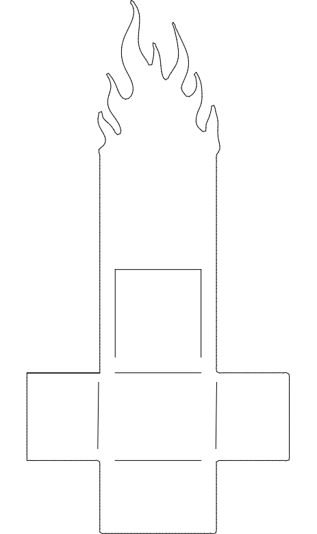 طرح کارت ویزیت طرح شعله مناسب برای استفاده در دستگاه های cnc چوب و cnc لیزر - flame business card holder dxf file
