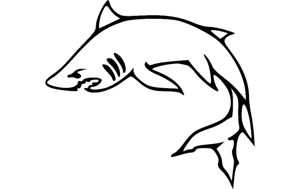 طرح ماهی مناسب برای استفاده در دستگاه های cnc چوب و cnc لیزر - fish dxf file