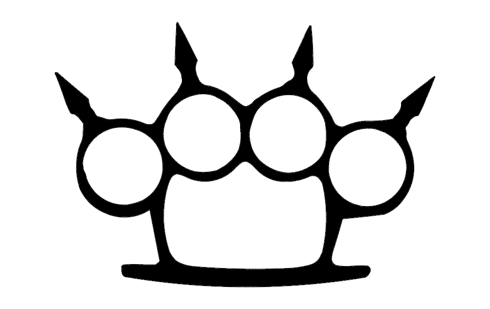 طرح وکتور طرح پنجه بوکس مناسب برای استفاده در دستگاه های cnc چوب و cnc لیزر - brass knuckles vector art dxf file