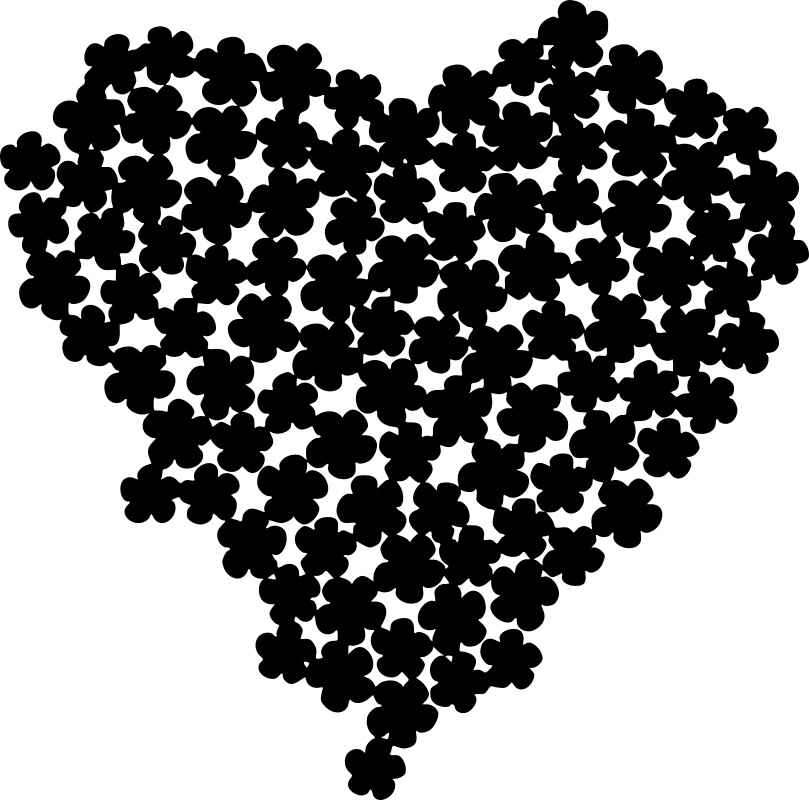طرح قلب پوزی مناسب برای استفاده در دستگاه های cnc چوب و cnc لیزر - posy heart cdr file