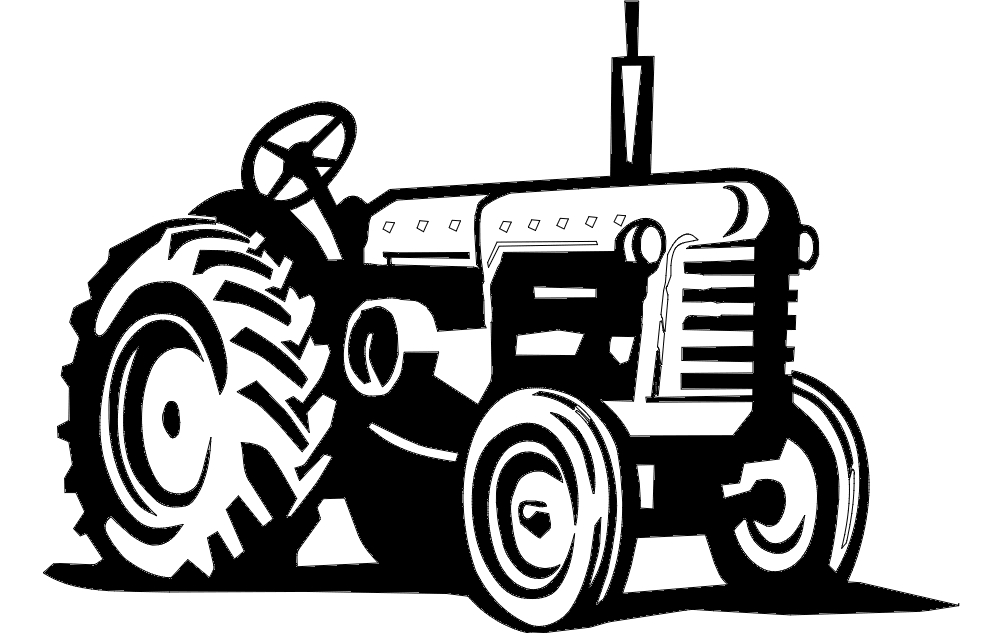 طرح تراکتور مناسب برای استفاده در دستگاه های cnc چوب و cnc لیزر - tractor dxf file