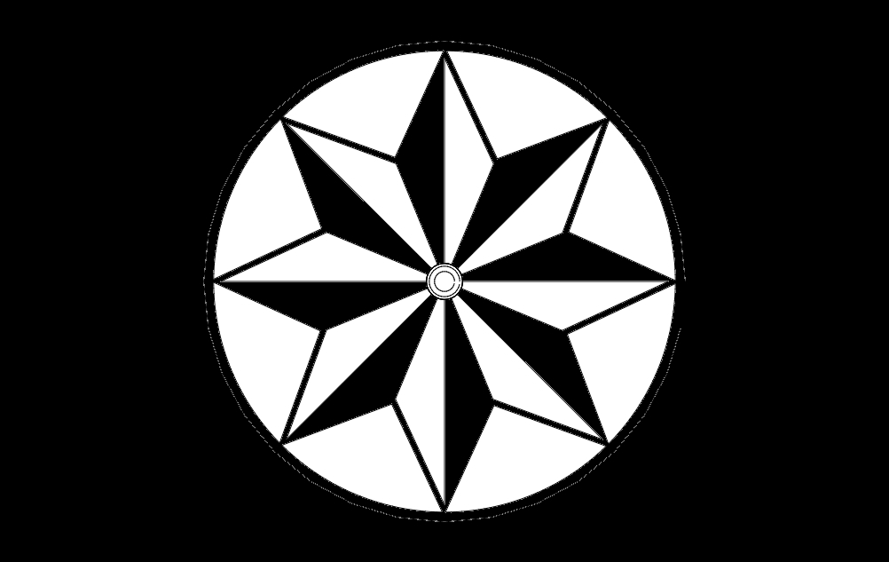طرح ستاره انبار مناسب برای استفاده در دستگاه های cnc چوب و cnc لیزر - barn star dxf file