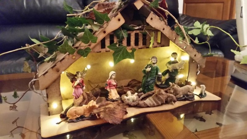 طرح مجموعه کریسمس کریسمس مناسب برای استفاده در دستگاه های cnc چوب و cnc لیزر - laser cut christmas creche nativity set