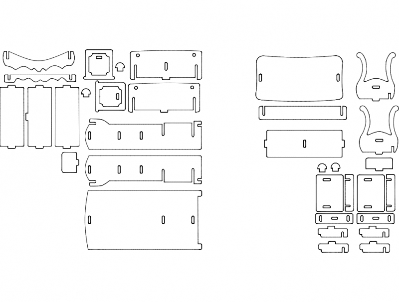 طرح تخت و میز مناسب برای استفاده در دستگاه های cnc چوب و cnc لیزر - bed and table dxf file