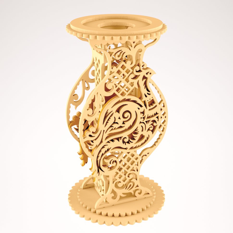 طرح گلدان وازا مناسب برای استفاده در دستگاه های cnc چوب و cnc لیزر - vaza vase dxf file