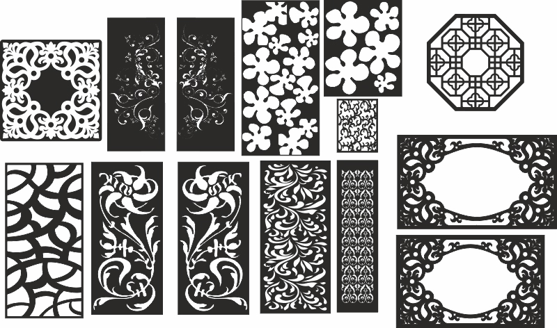 طرح جلالی برای دستگاه لیزر روتر cnc مناسب برای استفاده در دستگاه های cnc چوب و cnc لیزر - jaali design in cdr for cnc router laser machine cdr file