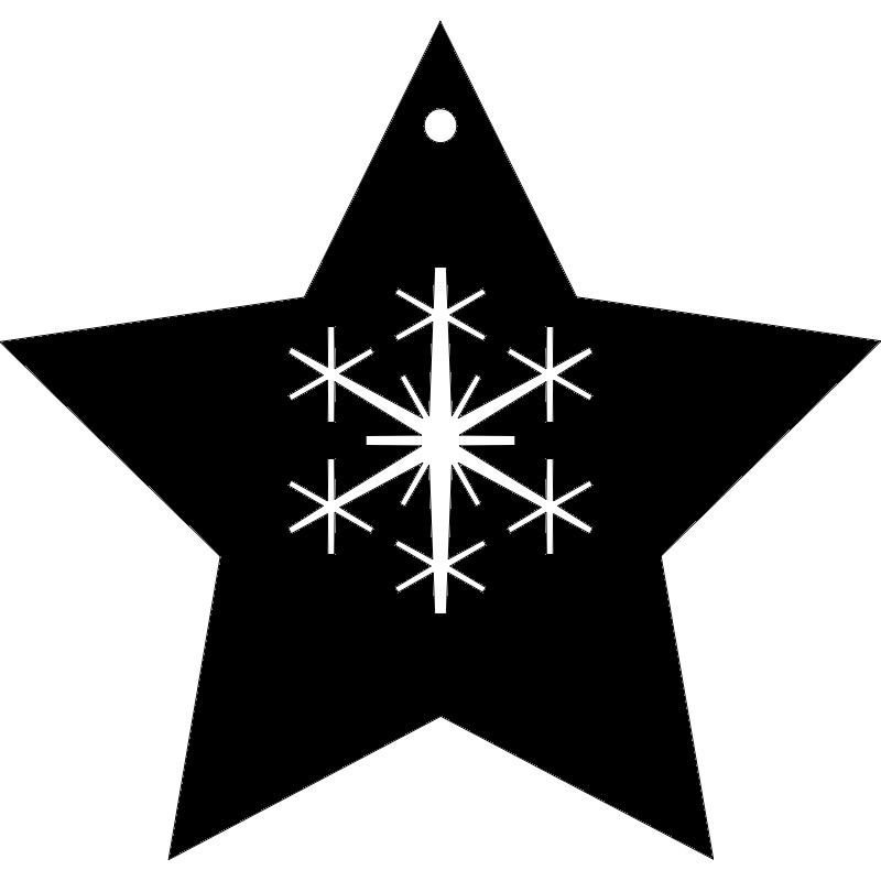طرح دانه برف مناسب برای استفاده در دستگاه های cnc چوب و cnc لیزر - snowflake dxf file