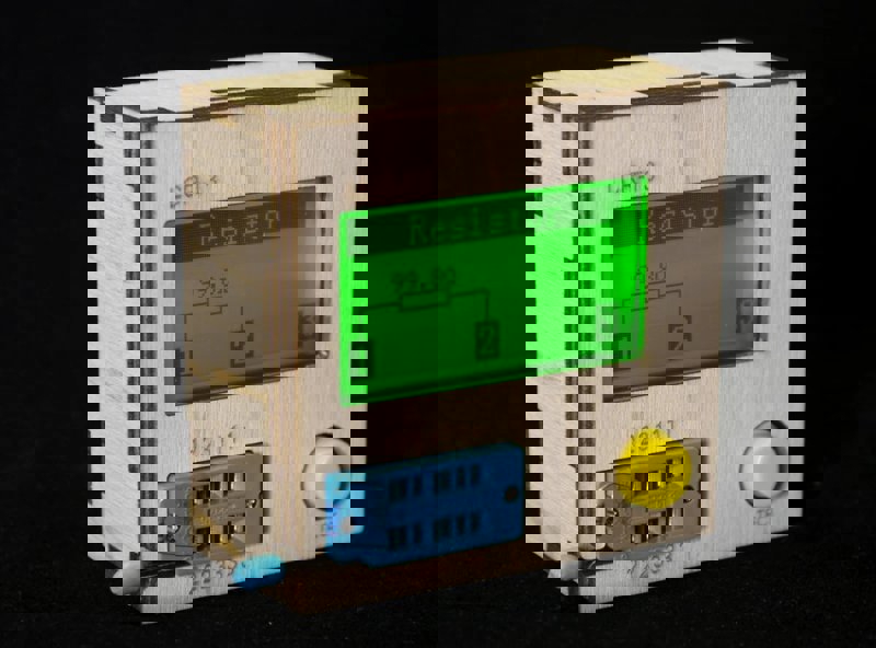 طرح قاب تخته سه لا برای تستر قطعات lcr t3 مناسب برای استفاده در دستگاه های cnc چوب و cnc لیزر - laser cut plywood case for lcr t3 component tester