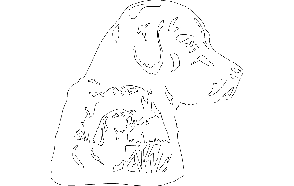 طرح سگ و اردک مناسب برای استفاده در دستگاه های cnc چوب و cnc لیزر - dog and ducks dxf file
