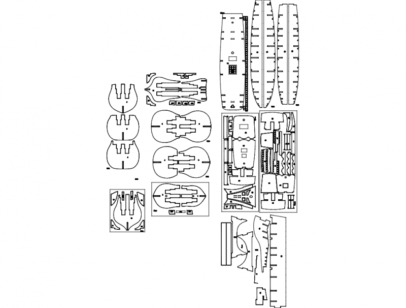 طرح نقشه برداری gesamt مناسب برای استفاده در دستگاه های cnc چوب و cnc لیزر - gesamt vektoren dxf file