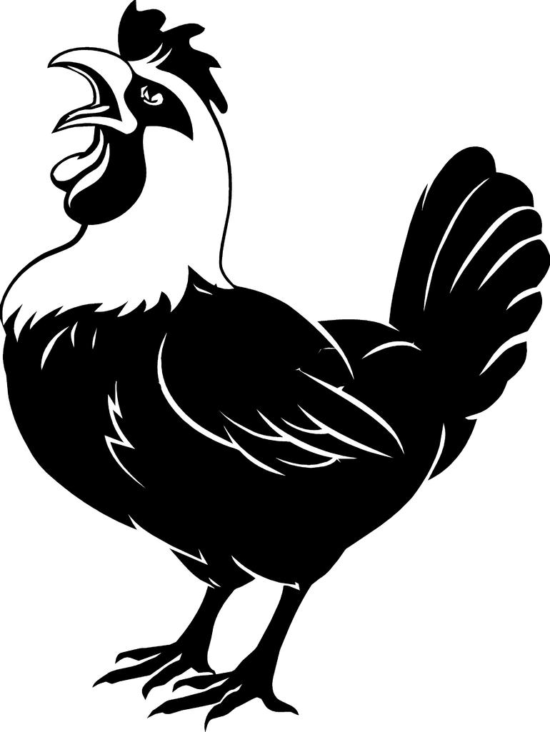 طرح خروس مناسب برای استفاده در دستگاه های cnc چوب و cnc لیزر - cock dxf file