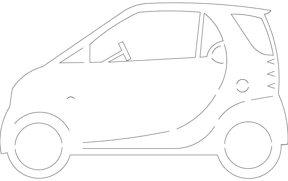 طرح ماشین هوشمند مناسب برای استفاده در دستگاه های cnc چوب و cnc لیزر - smartcar dxf file